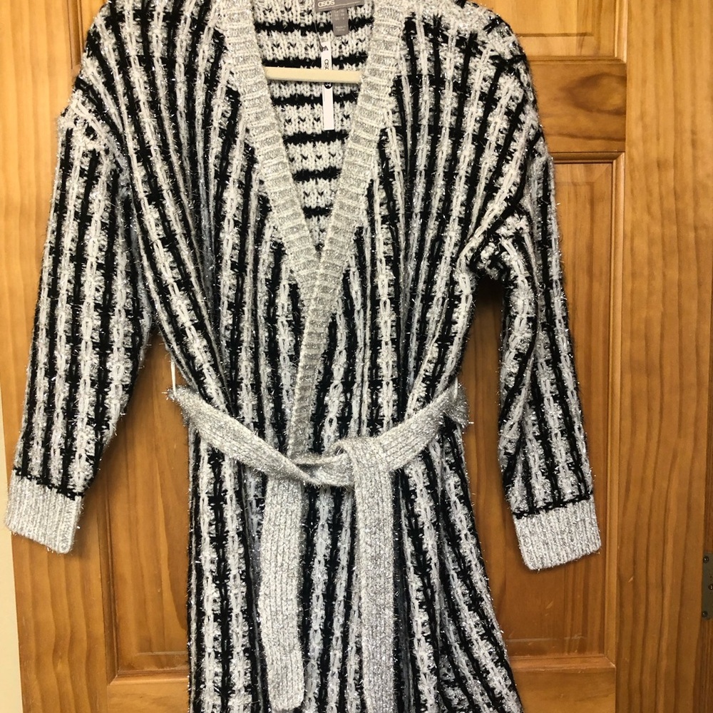 NWT, Elegant Striped Knit Cardigan, size 6